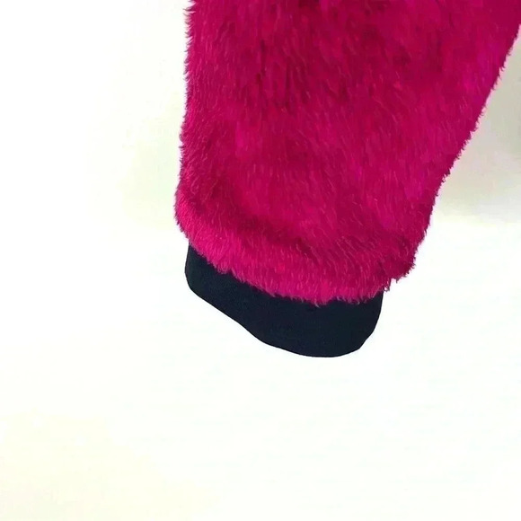 The North Face Women’s Magenta Fleece Full Zip Fuzzy Crop Neck Jacket Size M - Picture 6 of 14